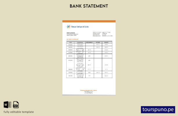 listo para imprimir Guinea Banque Islamique de Guinée comprobante de dirección p